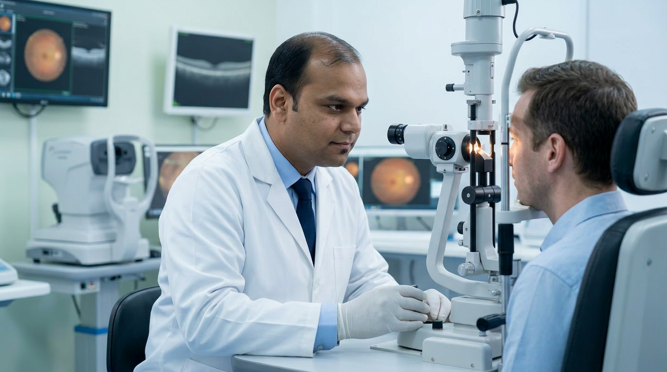 Clinical/Technology illustration for Comprehensive Eye Checkup